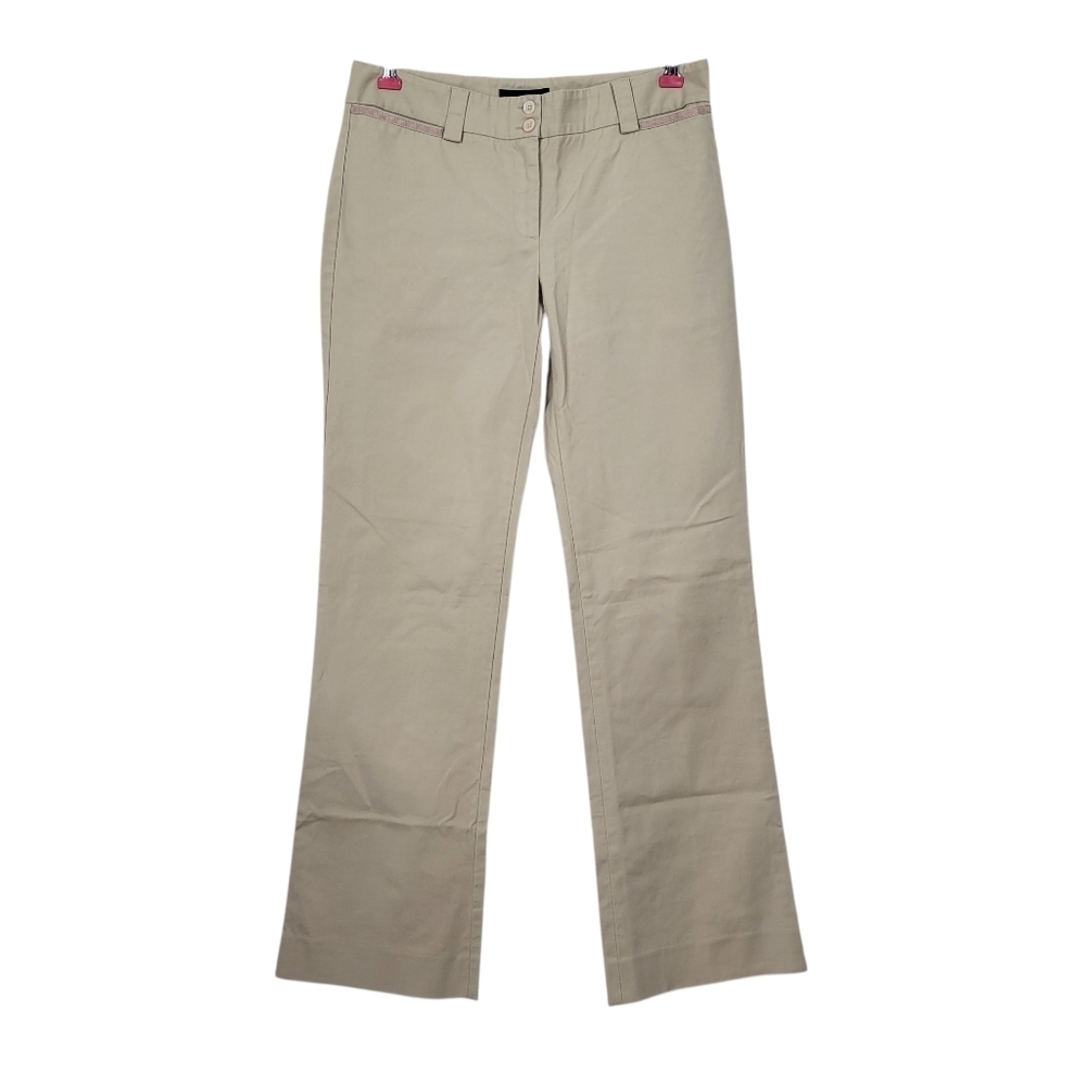 Piazza Sempione Khaki Pants Women Size US 8 IT 44 30X32.5 Belt Loops Pockets